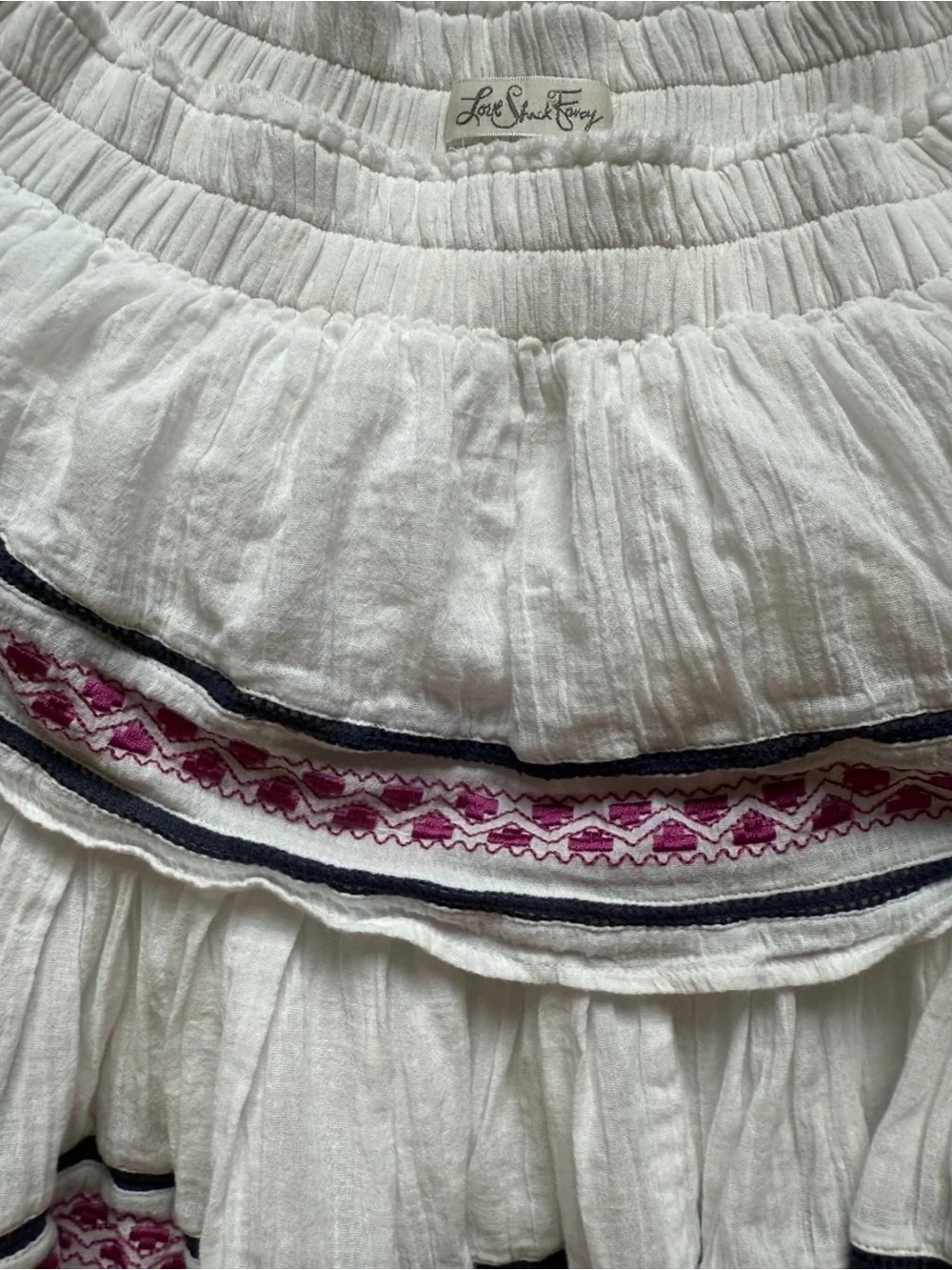 LoveShackFancy embroidered tiered